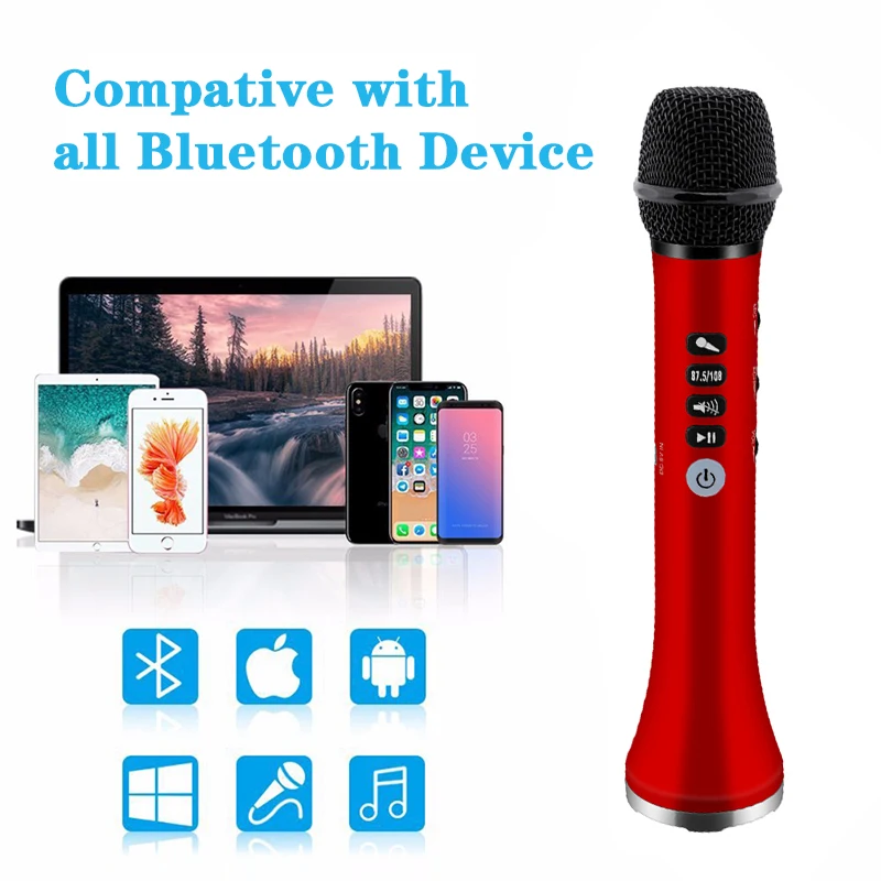 

Professional Karaoke Microphone Wireless Speaker Portable Bluetooth Microphone for Live Broadcast Vlog Handheld Dynamic Mic