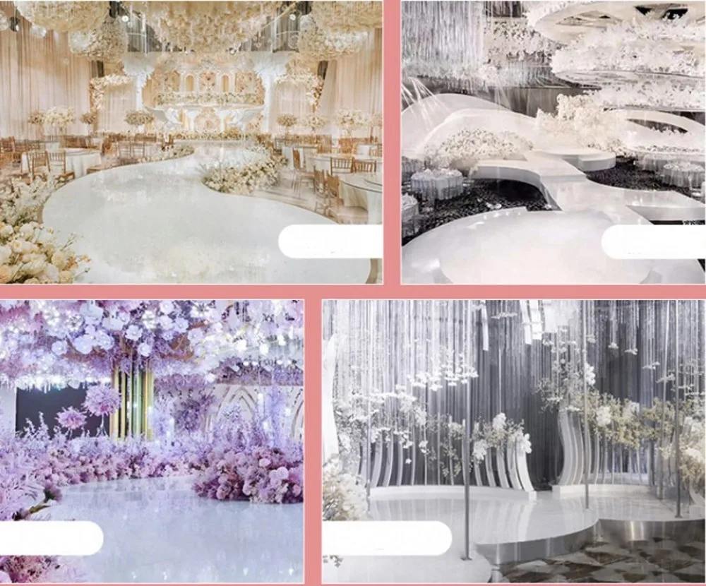 Wedding Centerpieces Favor White color mirror wedding carpet aisle runner 1M 1.2M 1.5M 2M wide dance floor christmas carpet