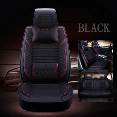 Luxury BLUE/BLACK Leather Look Car Seat Covers VW Tiguan Full Set