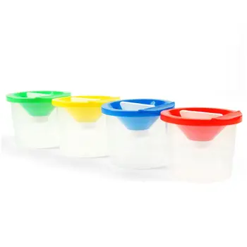 

Drawing Supplies DIY Children Painting Brush Washing Cup Toning Color Mixing Cups Portable Thickening Anti-overflow Plastic Box