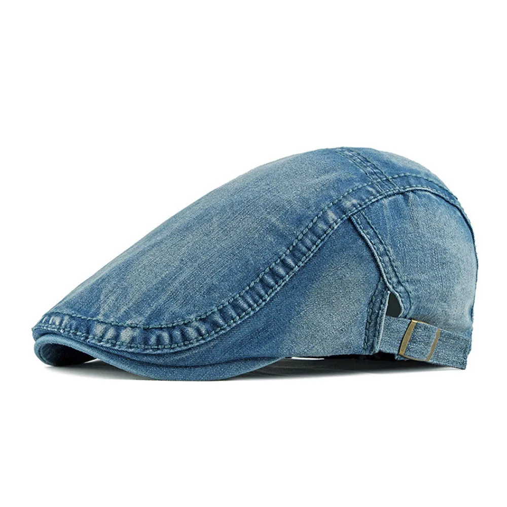 [AETRENDS] джинсовая кепка плюща s Newsboy головные уборы для мужчин и женщин Gatsbay шляпа берет таксиста на открытом воздухе плоская кепка Z-9912 - Цвет: Blue