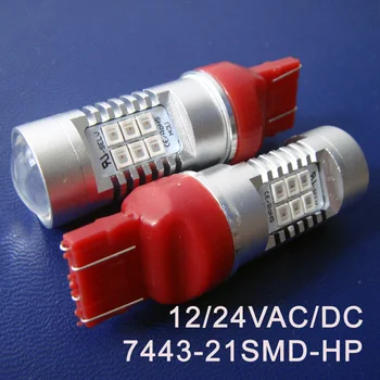 

High quality 12/24VAC/DC 10W T20 Car Parking Light,7443 Brake lights,W21/5W Stoplight Auto led Bulb Lamp free shipping 2pcs/lot