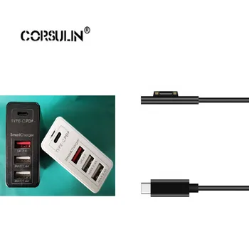 

100W USB-C Charger For Microsoft Surface Pro 3/4/5/6/7 Go Book Book 2 Compatible i5 i7 1625 1631 1724 1706 1736 1800 Chargers
