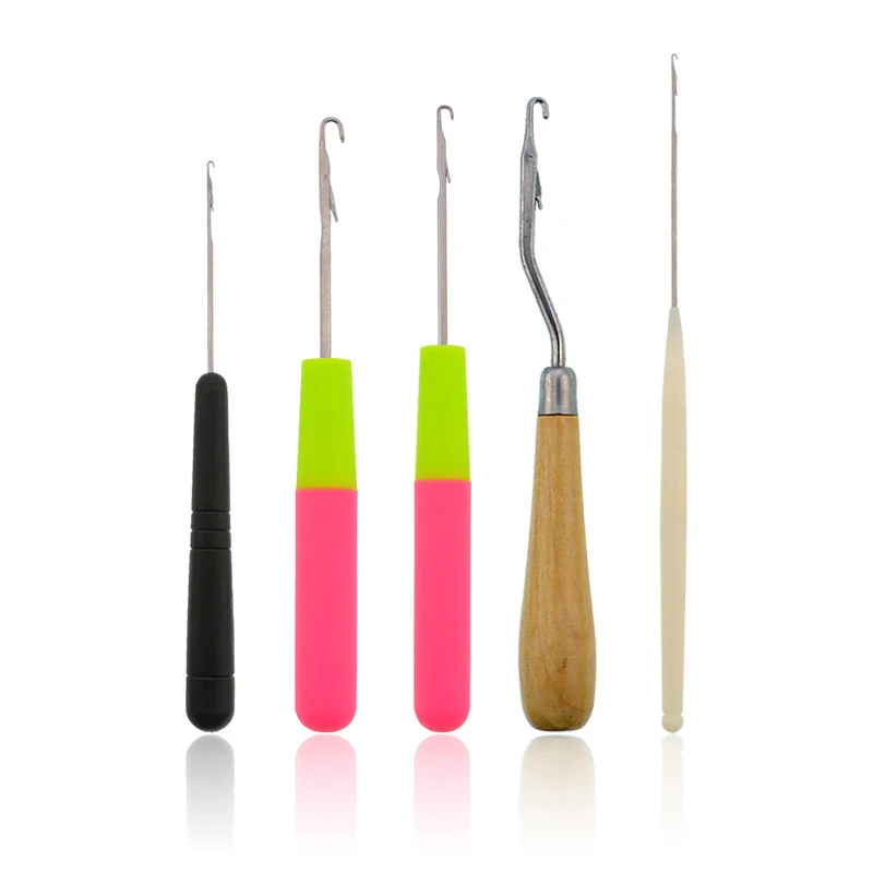 Sewing Craft Crochet Hook Needles 5pcs Set With Latch & Micro French Branding Hair Extensions Dreadlocks Wig Making Tools Best Sellers In Hair Extensions & Wigs
