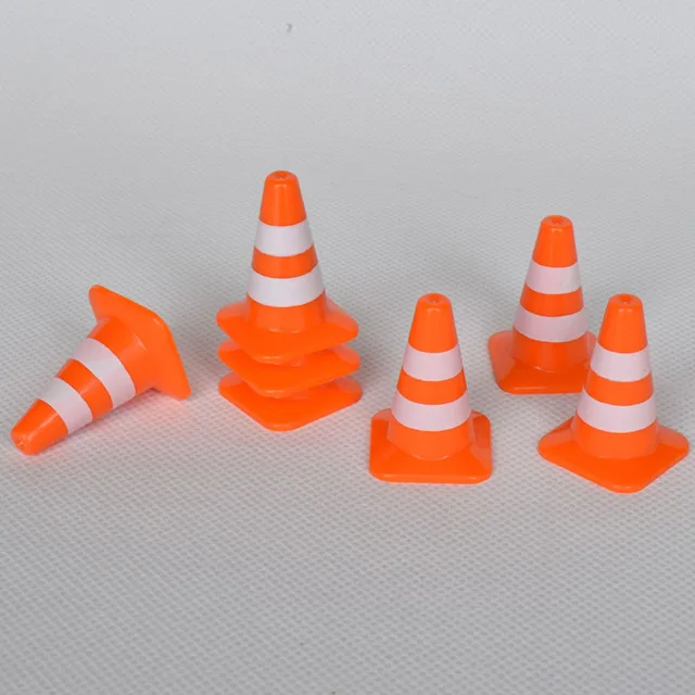 7/14pcs Mini Plastic Traffic Road Cones Toys Training Roadblock Signs Children Educational Toy Kindergarten Teaching Aids 2