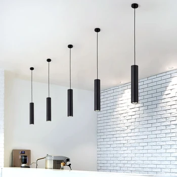 

Dimmable cob led Pendant Lamp 5w 7w 12w Tube lamp 30cm Pipe Pendant Light fixture for Kitchen Island Dining Room Shop Bar