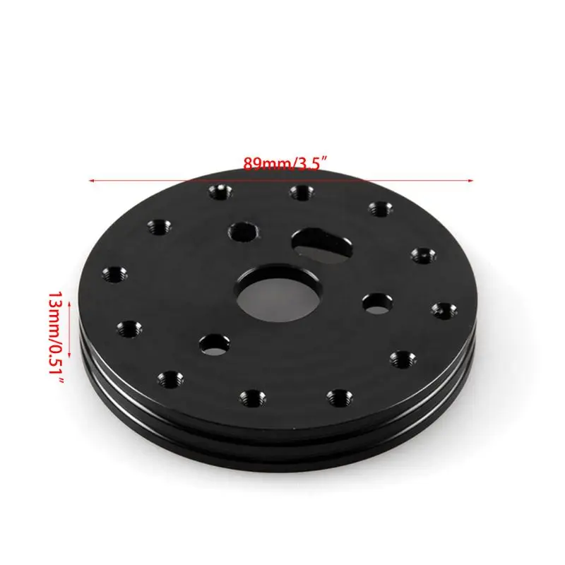 13mmx89mm Black 0," /1" ступица 6-луночное рулевое колесо, чтобы соответствовать, вечно острый APC 3 отверстия адаптер - Цвет: 13mmx89mm Black