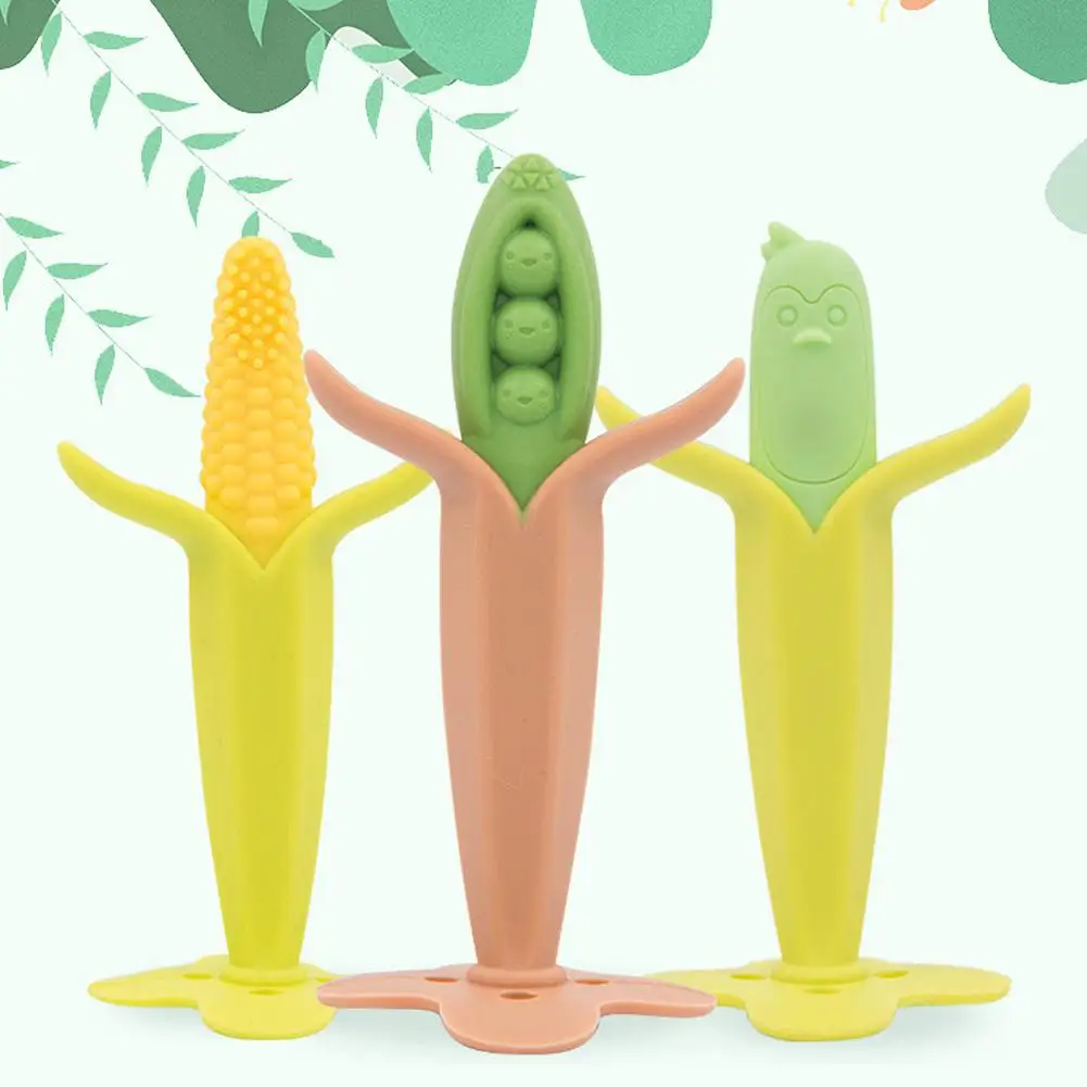 LeadingStar Baby silicone tooth gel baby banana corn fruit silicone tooth grinding stick toy