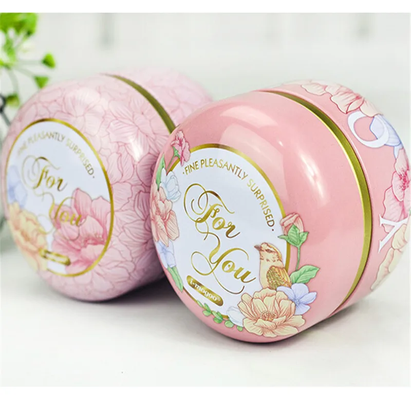 Новые банки для чайных конфет, круглая жестяная коробка с 2 крышками, контейнер для хранения конфет, ювелирных изделий, органайзер для мелочей, подарочная упаковка, железная коробка