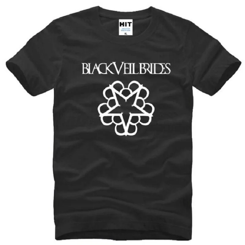 black t shirts 3 Черный Veil Brides футболки Для мужчин хардкор панк Футболка Изделие из хлопка с короткими рукавами с О-образным вырезом группа панк-рок футболки Летний стиль - Цвет: black t shirts 3