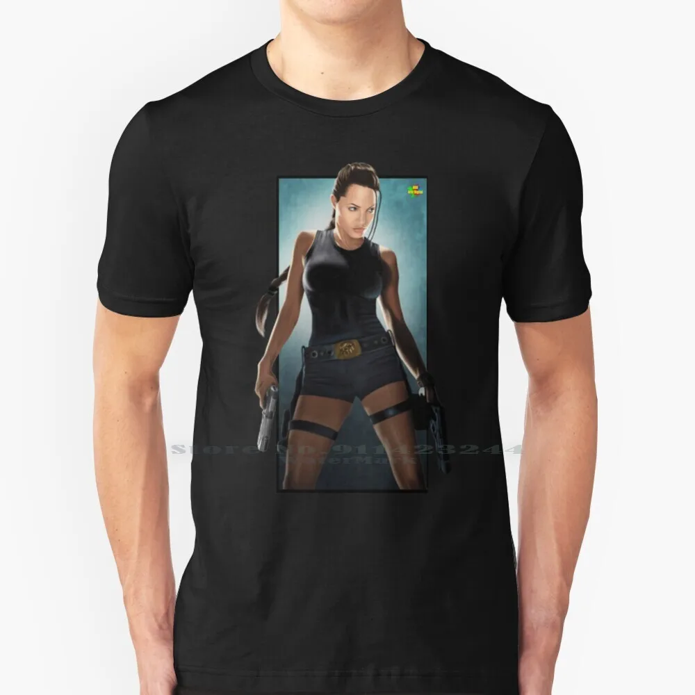 Tomb Raider T Shirt Cotton 6Xl Tomb Raider 480Ft Angelina Jolie Nro Digital Art Fanart