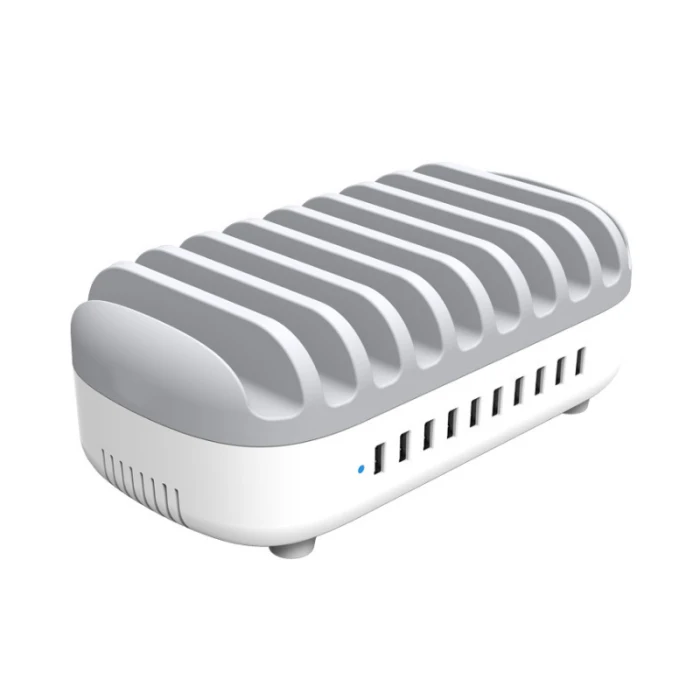 1Pc Multi-port Fast Charging Station 5/10 Ports USB Charger Stand for Smart Phone GV99