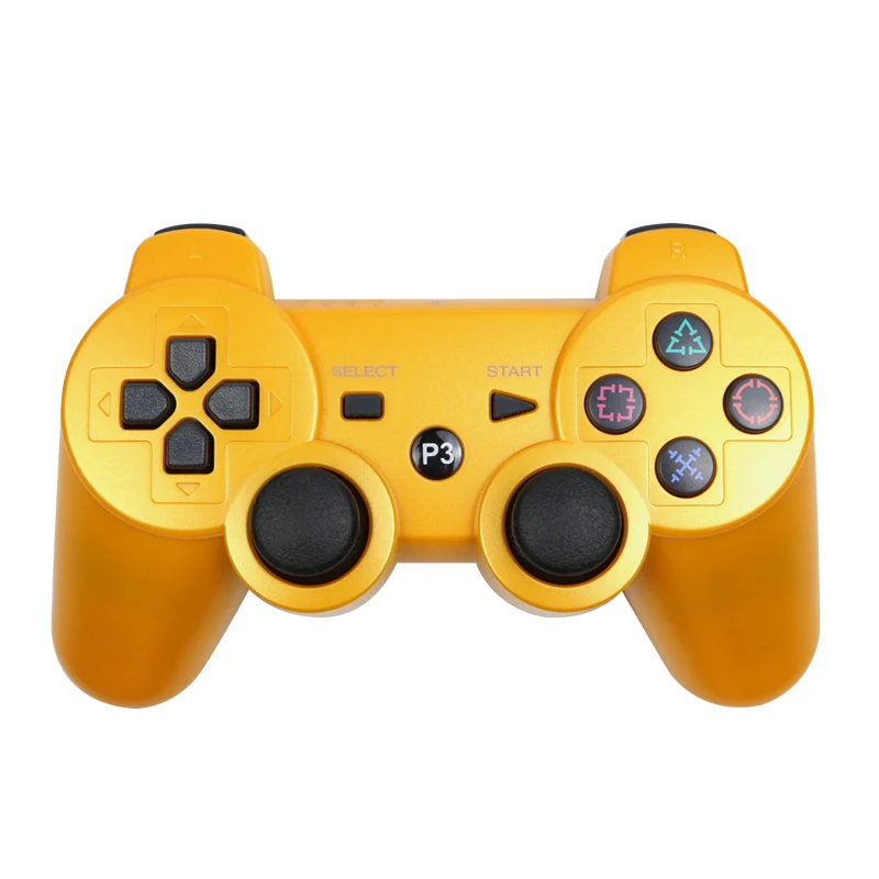 Gold Беспроводной геймпад Bluetooth для игровой станции 3 джойстик для Dualshock 3 SIXAXIS контроллер для ПК для SONY PS3 контроллер - Цвет: Gold
