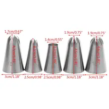 5 шт./компл. наконечник трубопроводов сопла крем печенье DIY Инструменты для выпечки для торта и Украшение кондитерских изделий Нержавеющая сталь 72XF