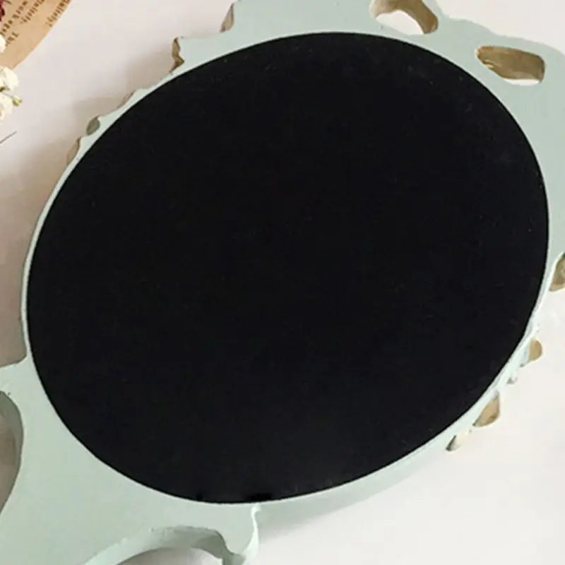 European Palace Style Vintage Handheld Roses Mirror Princess Women Girls Oval Vanity Makeup Cosmetic Tool with Anti-Slip Handle
