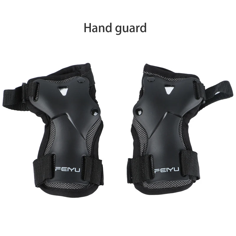 6pcs Child Skating Protector Elbow Knee Pads Hand Guard Black Skateboard Protective Gear Set for Kids Children Roller Cycling 6pcs Child Skating Protector Elbow Knee Pads Hand Guard Black Skateboard Protective Gear Set for Kids Children Roller Cycling