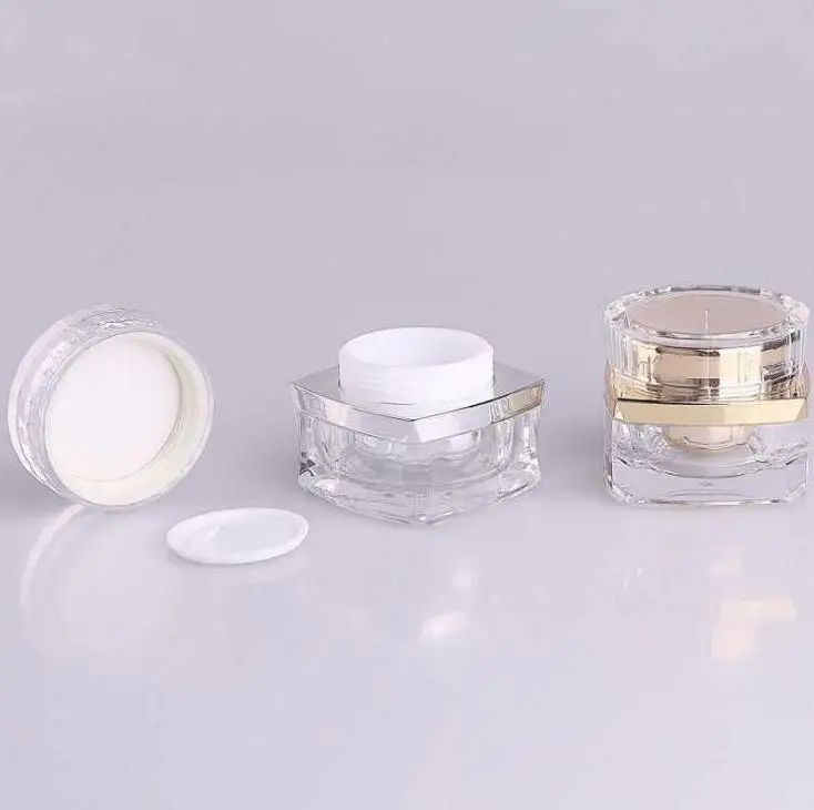 

5g 10g 20g 30g 50g Top Grade Clear Acrylic Empty Bottle Jar Eye Gel Lipstick Sample Empty Cosmetic Containers Wholesale