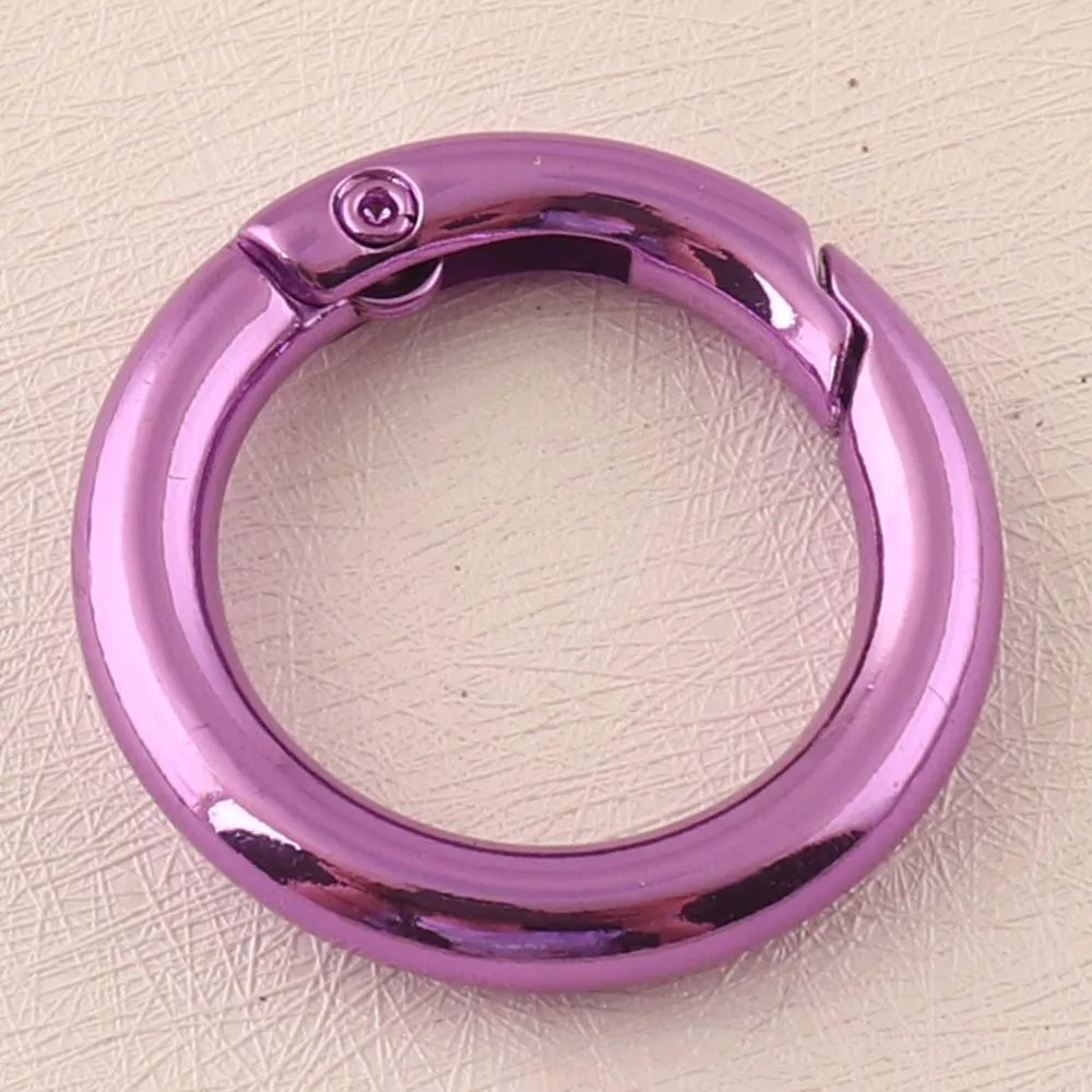 purple 10 шт. уплотнительное кольцо пряжки карабин с зажимом красный/фиолетовый Открытый брелок пряжка Пружинные Защелки Крючки для альпинизма туризма кемпинга DIY Инструменты - Цвет: purple