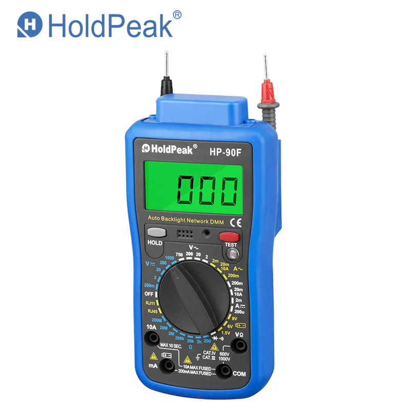 

HoldPeak HP-90F Multimetro Digital HoldPeak HP-90F Digital Network Multimeter Meter with Telephone Line and Network Cable Test
