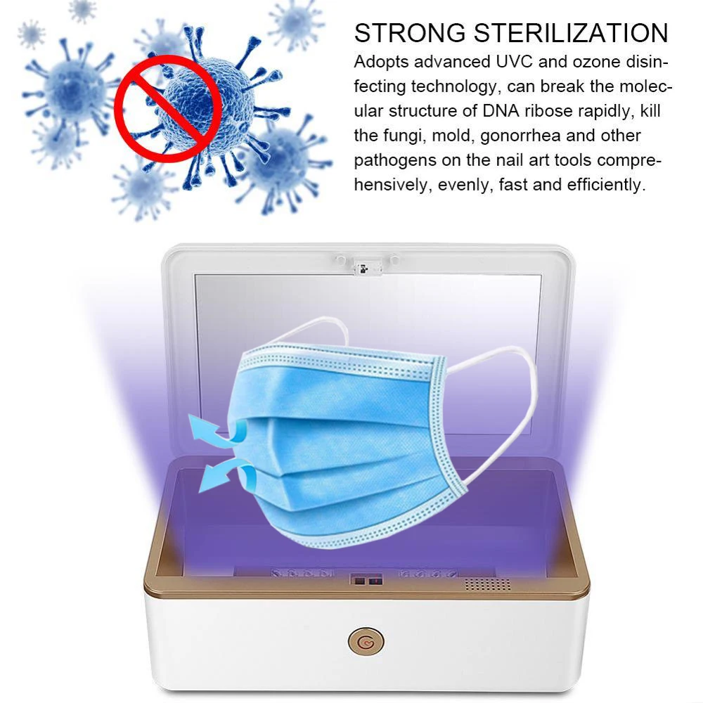 

mask Disinfection box covid-19, novel coronavirus pneumonia china virus eradication gauze mask Portable UV NPC Disinfection Box