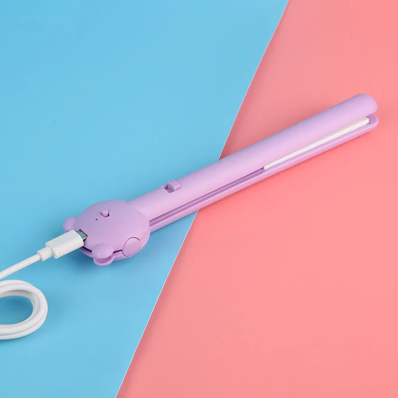 2в1 USB мини-выпрямитель для волос портативные дорожные инструменты для выпрямления волос 220 в общежитии для девушек USB мини-выпрямитель для волос бигуди