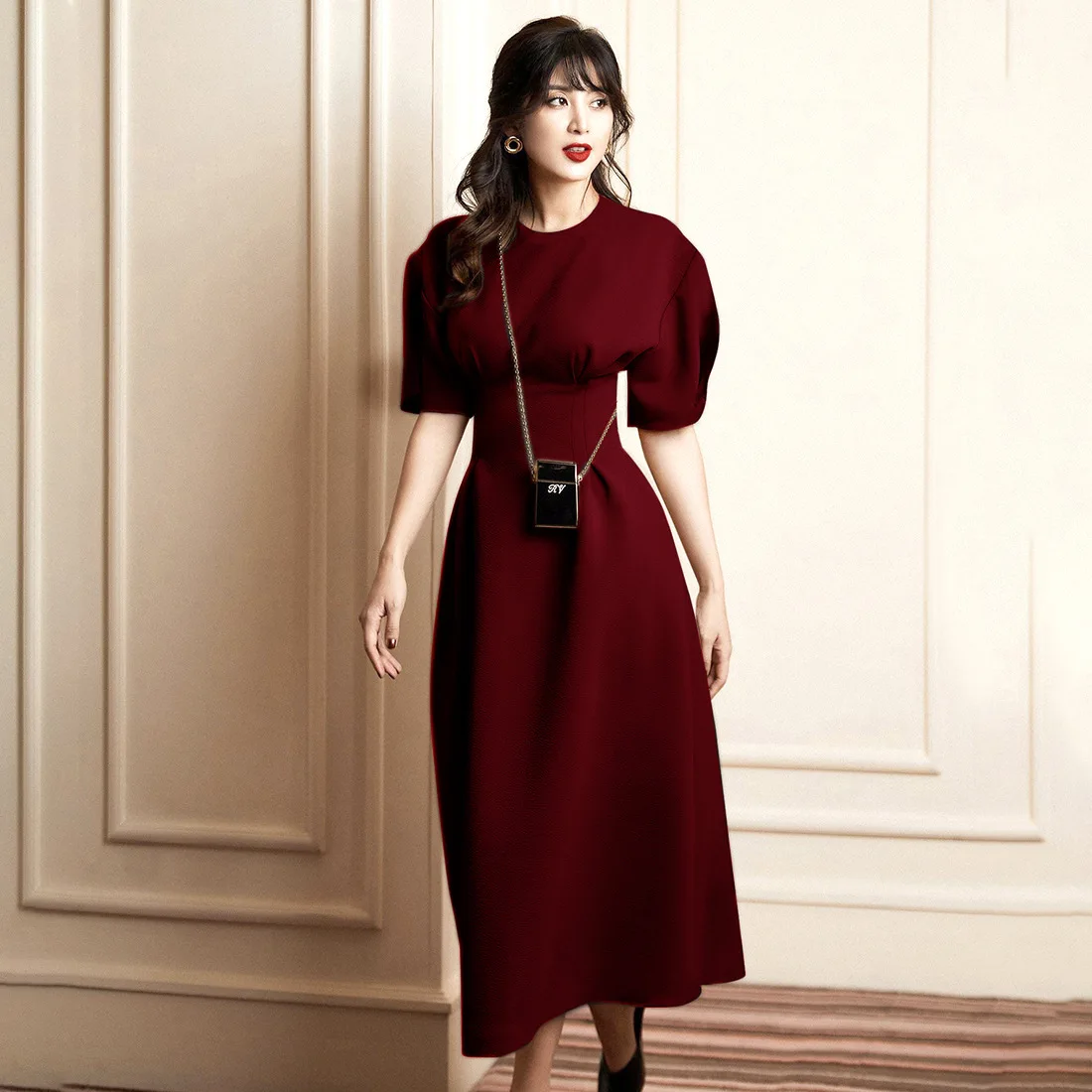 

[Silver Birch] 2019 Autumn New Style Europe And America Waist Hugging Slim Fit Banquet Formal Dress 019204655