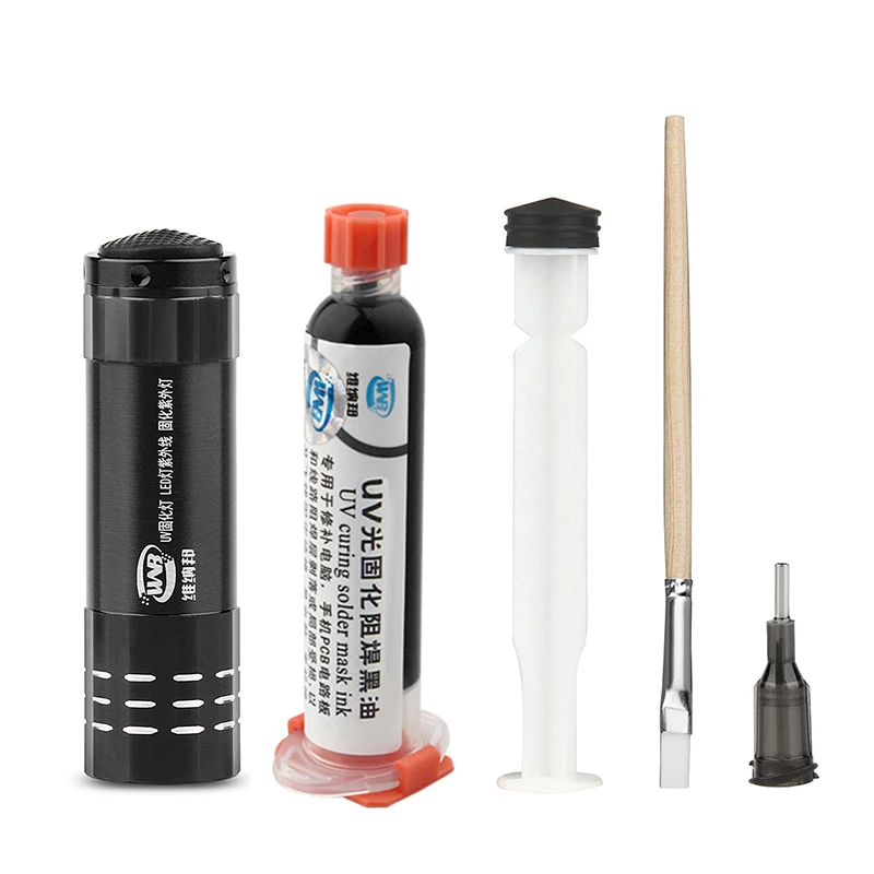 

10CC Black UV Solder Mask Ink for PCB Circuit Board Protect Prevent Corrosive Arcing Soldering Paste Flux Oil