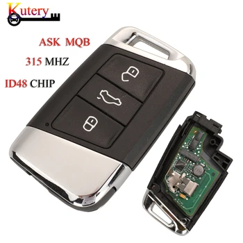 

Kutery 5pcs/Lot Remote Smart Car Key For VW/Volkswagen Magotan B8 Keyless-Go 3 Buttons ASK MQB 315MHZ ID48 Chip