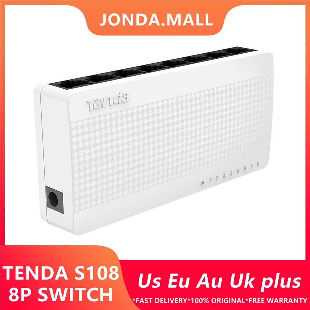 Сетевой коммутатор Tenda S108 8 портов 100 Мбит/с RJ45|8 port|lan hublan swich |