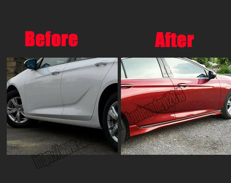 Для Buick Regal ABS красные боковые юбки нижняя часть расширения подходит для модификации автомобиля автомобильные аксессуары
