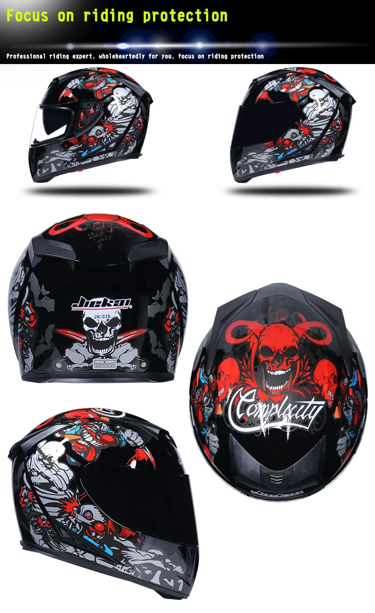 Full Face Motorcycle Helmet Dual Lens Stylish Fast Release Racing With Washable Lining Helm Casco Casque Moto DOT Approved