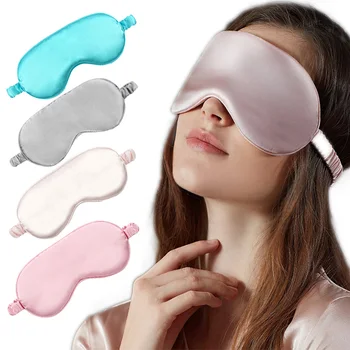 

Soft Imitated Silk Eyeshade Sleeping Women Eye Cover Mask Eyepatch Blindfold Portable Travel Nap Rest Sleep Eye Patch Night Eyes