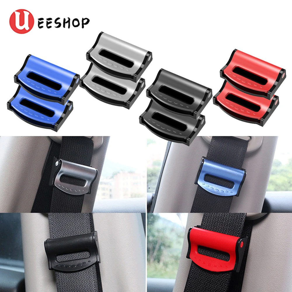 Clips universales para cinturones de seguridad de hebilla ajustable de seguridad, Clip de Interior, 4 accesorios coloridos, Set AA, 2 piezas|Cinturones de seguridad y amortiguación| - AliExpress