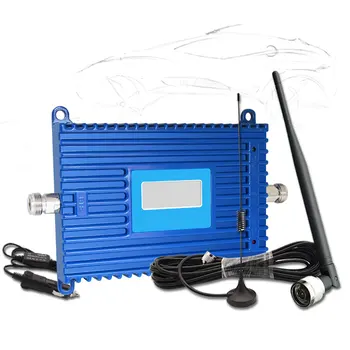 

LTE Cellular Signal Booster Car Cell Phone Amplifier 4G LTE 1800MHz Band3 70dB LCD Display With Whip Antenna For Vehicle Use -