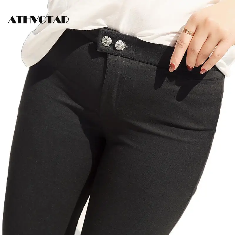 

ATHVOTAR Women Plus Size 5XL Velvet Thick Leggings Lady Fitness Winter Warm Legging Street Outer Wear Big Size XL Thermal Pants