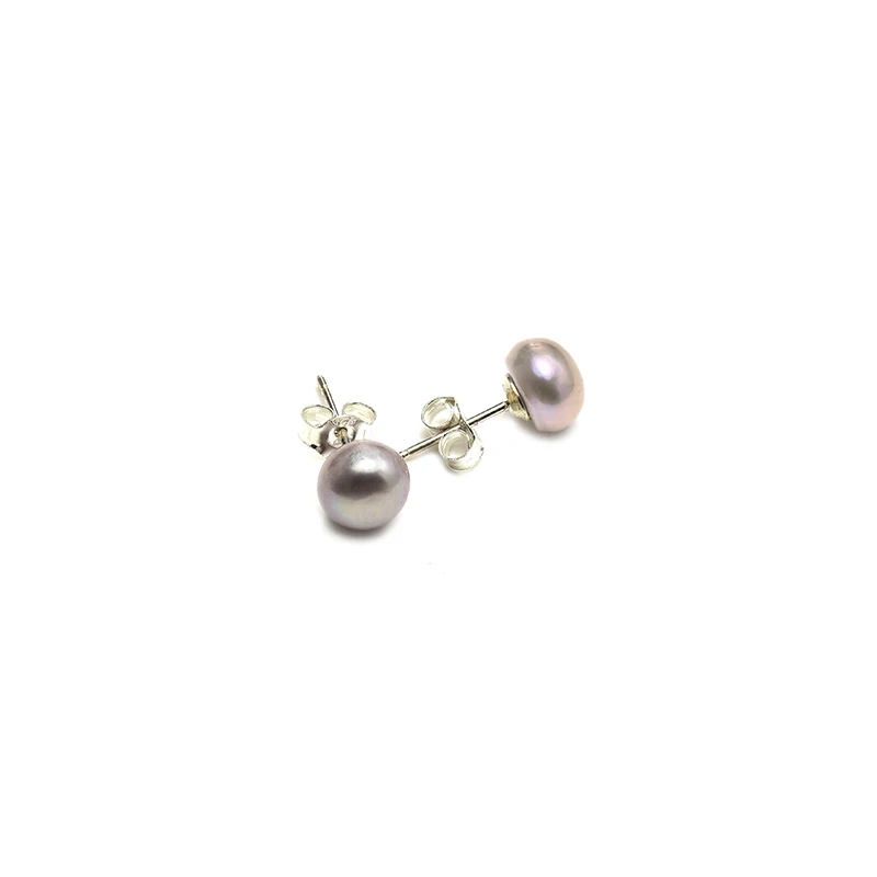 New Fashion Sliver Color Natural Pearls 6-7mm Making For 925 Sterling Silver Freshwater Earrings DIY Design H567 | Украшения и