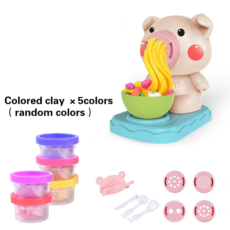 Creative 3D Educational Toys DIY Noodle Maker Modeling Clay Plasticine Tool Kit Design Hairstylist Model Toys For Children - Цвет: Noodle maker 5colors