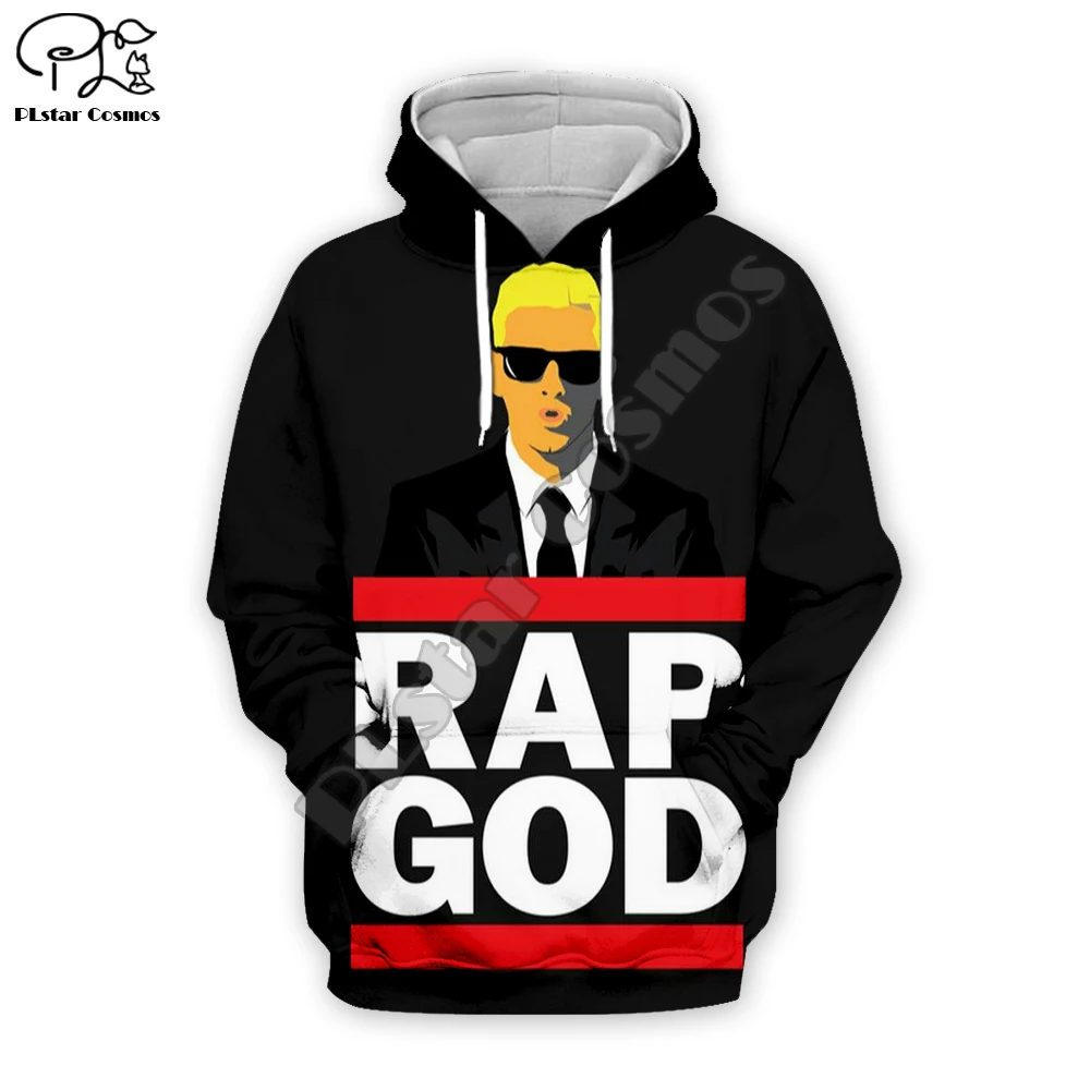 Забавный пуловер PLstar Cosmos Rapper God Eminem Singer мужской/женский спортивный костюм уличная