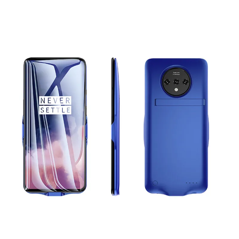 Тонкий чехол для зарядного устройства для Oneplus 7 T, внешний аккумулятор, запасная задняя крышка для One Plus 7T Pro 1+ 7 T, задняя крышка с зажимом для аккумулятора, чехол для телефона s - Цвет: OnePlus 7T-Black