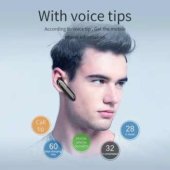 

D5 Wireless Waterproof Headset Bt4 Stereo Single Earphone Car Driver Earbuds Hot For Iphone For For Honor For Huawei