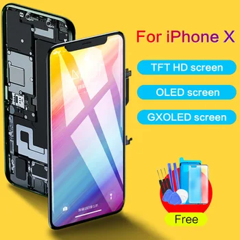 

Grade For Iphone X OLED Screen GXOLED TFT With 3D Touch Digitizer Assembly Accessories LCD Screen Replacement Original Display