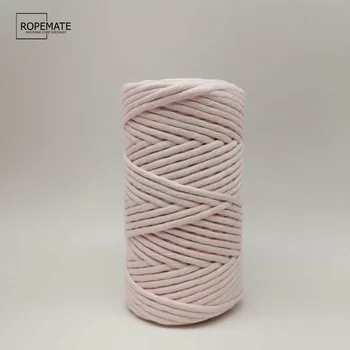 

ROPEMATE PREMIUM SOFT COTTON CORD macrame decor project handmade 4MM 100Meters - 1 SINGLE STRAND - BarelyPINK COLOR