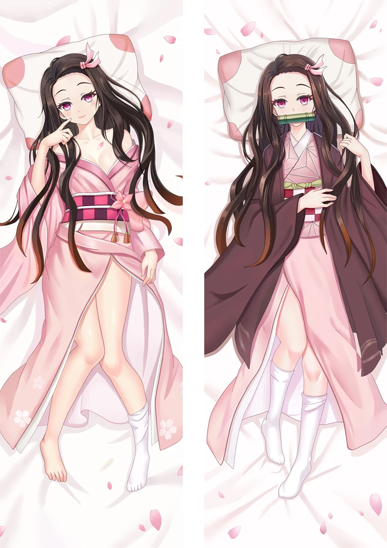 Аниме демон убийца: Kimetsu no Yaiba Dakimakura Чехол с персонажами Kamado Nezuko чехол с подушкой Kamado Tanjirou Hugs чехол