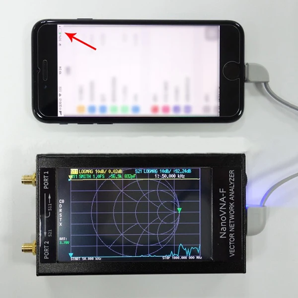 

50KHz-1000MHz HF VHF UHF VNA Vector Network Analyzer Kit 4.3 Inch LCD with Case TN88