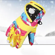 Лыжные перчатки для детей 4-7 лет, зимние теплые перчатки для сноубординга, зимние варежки, водонепроницаемые дышащие перчатки для катания на лыжах для мальчиков и девочек