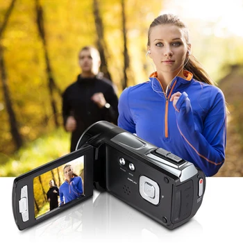 

Home 8X Vlogging LCD Screen Video Camera 270 Degree Rotation Zoom 2.7 Inch Recorder Digital Camcorder Portable Full HD 1080P