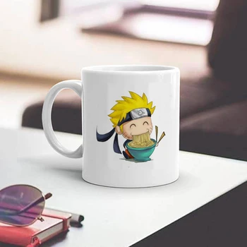 

2020 Anime Cartoon Hokage Ninjia Naruto Eat Noodle Coffee Mug Cup 350ml Kids Birthday Gift Mugs