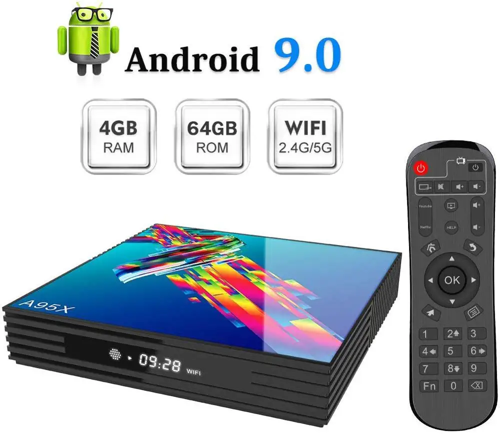 4GB 64GB Google Play Android tv box A95X R3 Rockchip RK3318 4G 32GB 64GB Smart tv box Bluetooth 2,4/5,0G WiFi Android 9,0 tv box 4K - Цвет: 4GB 64GB