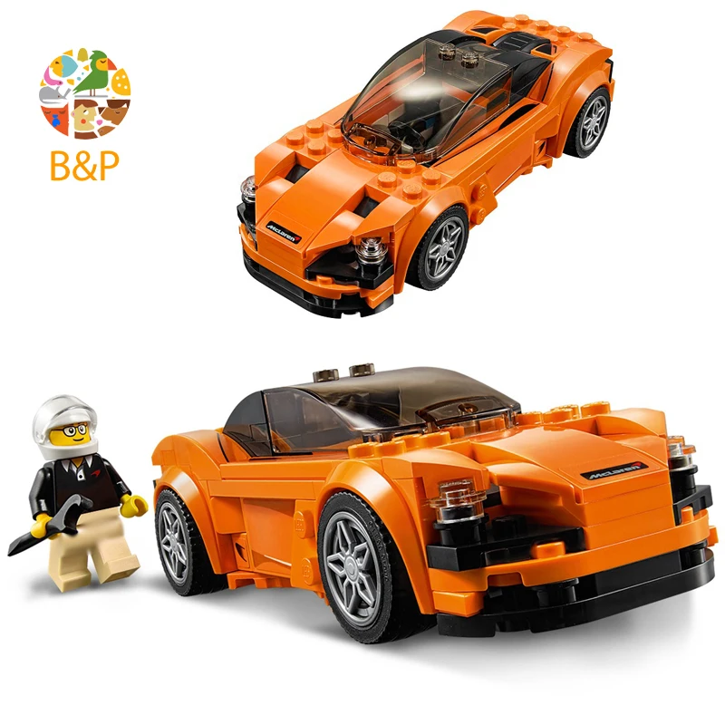75880, 167 шт., серия Technic City Super Racers, чемпионы скорости, оранжевый гоночный автомобиль, строительные блоки, кирпичи, игрушки, 10776