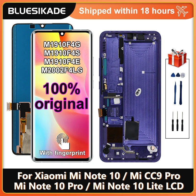 Оригинальный ЖК-дисплей для Xiaomi Note 10 Lite CC9 PRO дисплей NOTE сенсорный экран
